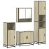 Juego de muebles de baño 4 pzas contrachapada roble