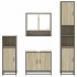 Juego de muebles de baño 4 pzas contrachapada roble