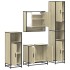 Juego de muebles de baño 4 pzas contrachapada roble