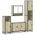 Juego de muebles de baño 4 pzas contrachapada roble