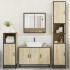 Juego de muebles de baño 4 pzas contrachapada roble