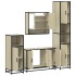 Juego de muebles de baño 4 pzas contrachapada roble