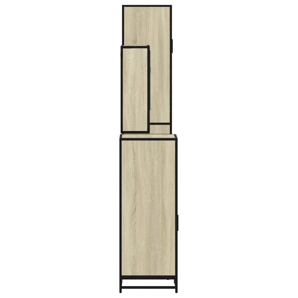 Juego de muebles de baño 4 pzas contrachapada roble