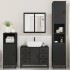 Juego de muebles de baño 4 pzas madera contrachapada