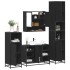 Juego de muebles de baño 4 pzas madera contrachapada
