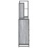 Set de muebles de baño 4 pzas madera contrachapada gris