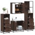 Set de muebles baño 4 pzas madera contrachapada roble