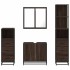 Set de muebles baño 4 pzas madera contrachapada roble