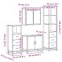 Set de muebles baño 4 pzas madera contrachapada roble