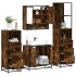 Set de muebles baño 4 pzas madera contrachapada roble