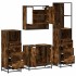 Set de muebles baño 4 pzas madera contrachapada roble