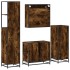 Set de muebles baño 4 pzas madera contrachapada roble