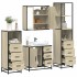 Juego de muebles de baño 4 pzas contrachapada roble