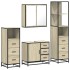 Juego de muebles de baño 4 pzas contrachapada roble