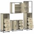 Juego de muebles de baño 4 pzas contrachapada roble