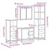 Set de muebles de baño 4 pzas madera contrachapada gris