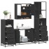 Juego de muebles de baño 4 pzas madera contrachapada