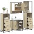 Juego de muebles de baño 4 pzas contrachapada roble
