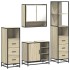 Juego de muebles de baño 4 pzas contrachapada roble