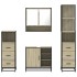 Juego de muebles de baño 4 pzas contrachapada roble