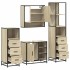 Juego de muebles de baño 4 pzas contrachapada roble