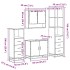 Juego de muebles de baño 4 pzas madera contrachapada