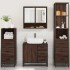 Set de muebles baño 4 pzas madera contrachapada roble