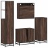 Set de muebles baño 4 pzas madera contrachapada roble