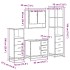 Set de muebles baño 4 pzas madera contrachapada roble