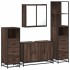 Set de muebles baño 4 pzas madera contrachapada roble