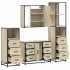 Juego de muebles de baño 4 pzas contrachapada roble