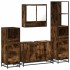 Set de muebles baño 4 pzas madera contrachapada roble
