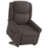 Sillón reclinable vertical de cuero sintético marrón
