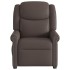 Sillón reclinable vertical de cuero sintético marrón