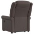Sillón reclinable vertical de cuero sintético marrón