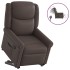 Sillón reclinable vertical de cuero sintético marrón
