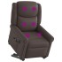 Sillón de masaje elevable eléctrico marrón