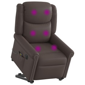 Sillón de masaje elevable eléctrico marrón