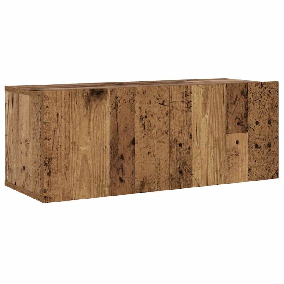 Muebles de TV de pared 7 uds madera vieja madera de
