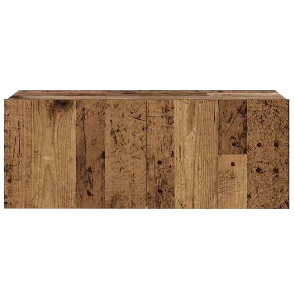 Muebles de TV de pared 7 uds madera vieja madera de