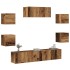 Mueble para TV de pared madera vieja 5