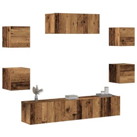 Mueble para TV de pared madera vieja 5
