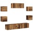 Mueble para TV de pared madera vieja 5