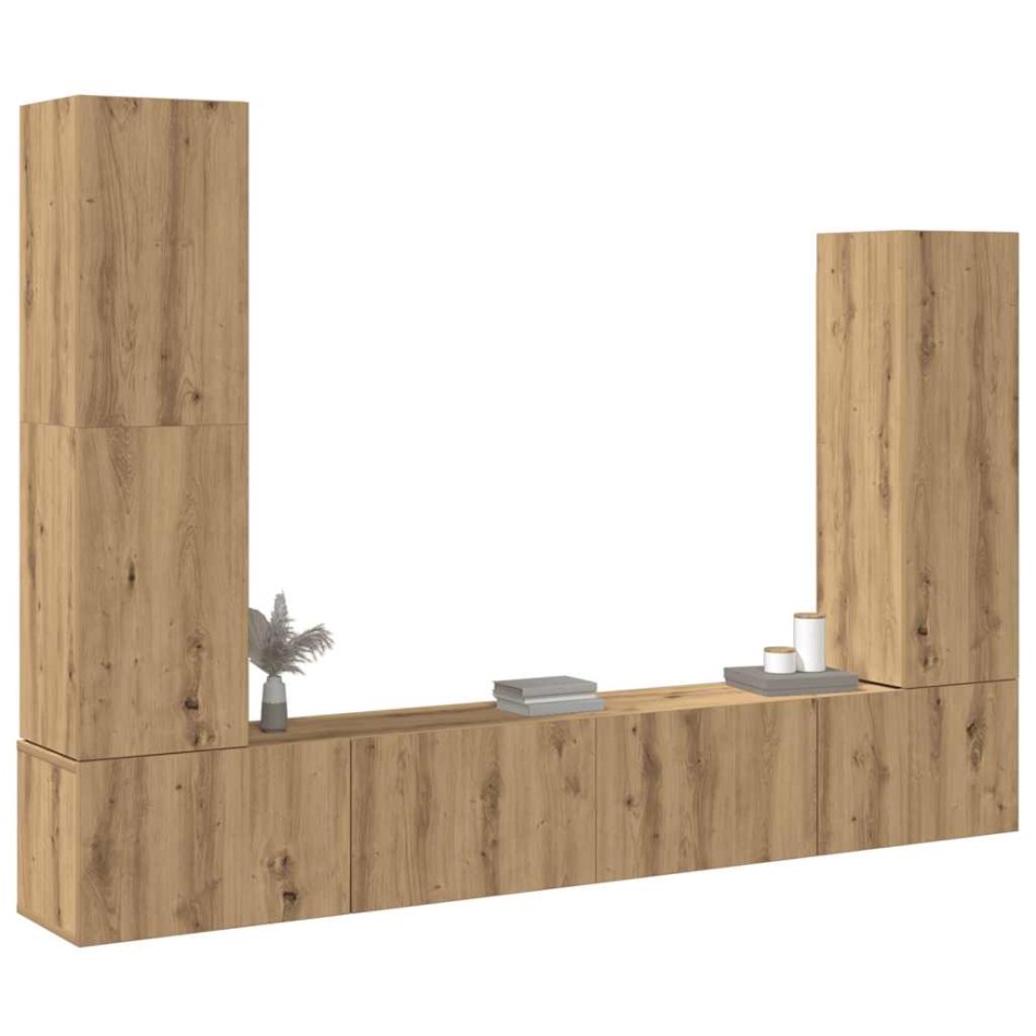 Mueble para TV de pared madera contrachapada artesanal 4