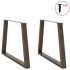 Patas para mesa de comedor en forma de V 2 uds acero