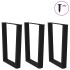Patas para mesa de comedor en forma de V 3 uds acero