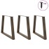 Patas para mesa de comedor en forma de V 3 uds acero