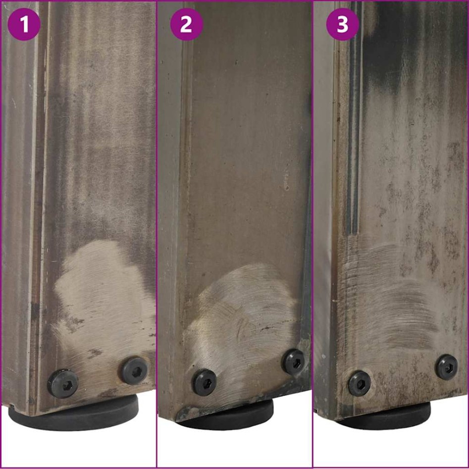 Patas para mesa de comedor en forma de V 3 uds acero