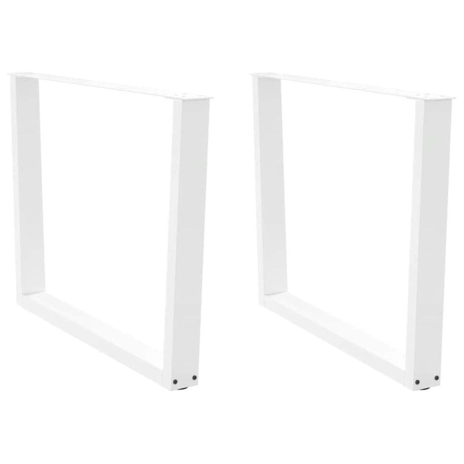 Patas mesa comedor forma V 2uds acero blanco