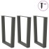 Patas para mesa de comedor en forma de V 3 uds antracita